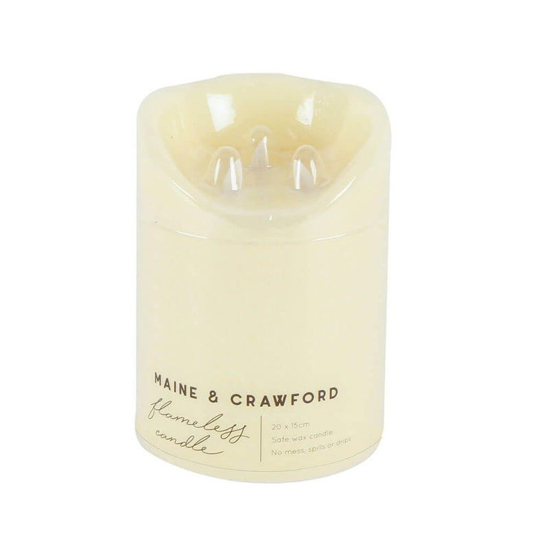 3 Moving Wick Flameless Real Wax Candle (20x15cm)