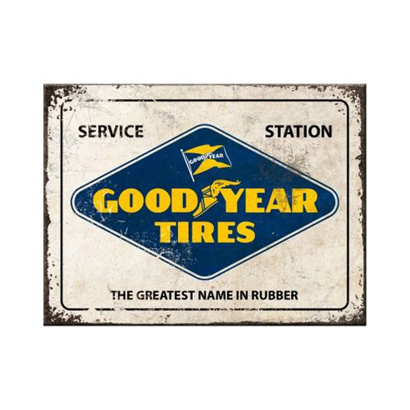 White Nostalgic-Art Goodyear Logo Magnet (6x8cm)