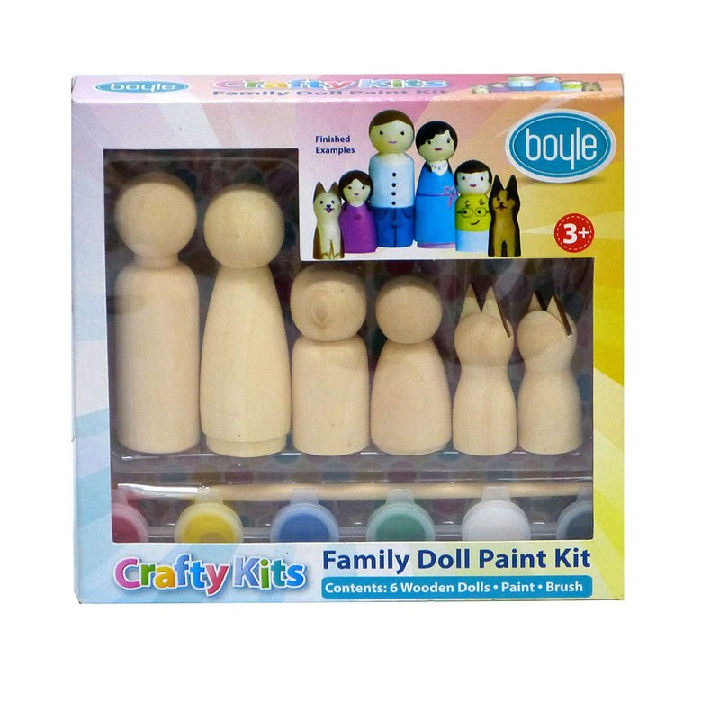 Wooden Doll Family Paint Kit