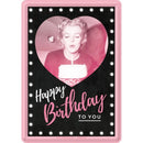 Nostalgic-Art Metal Postcard Marilyn Happy Birthday