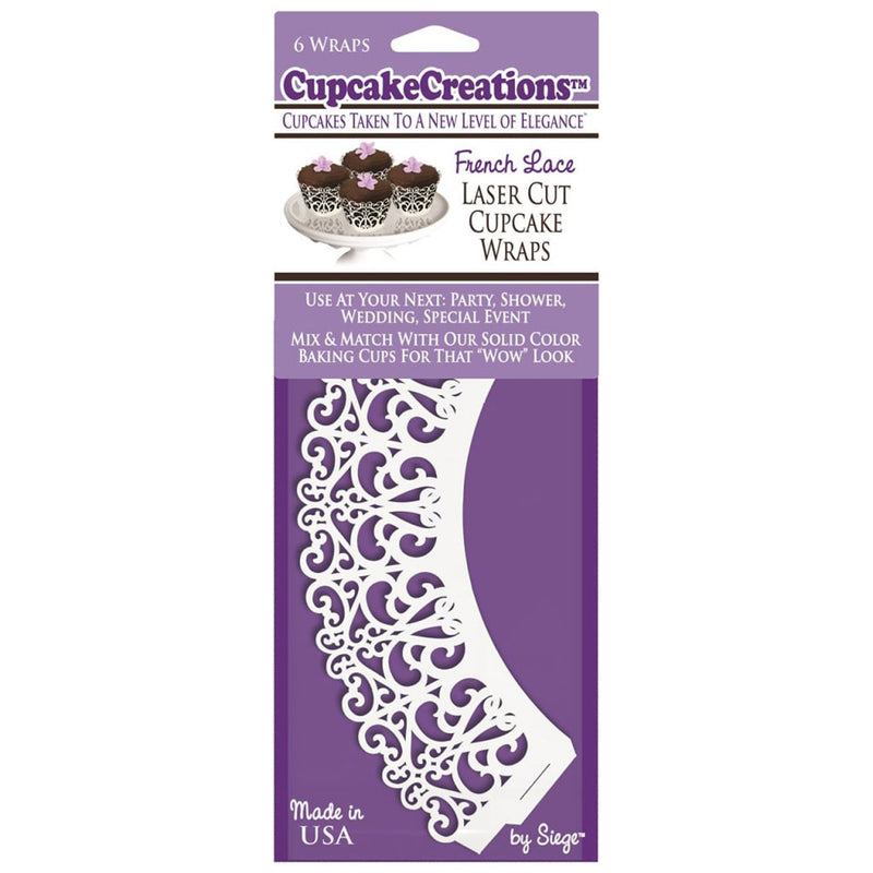 French Lace Cupcake Wrap 12pk