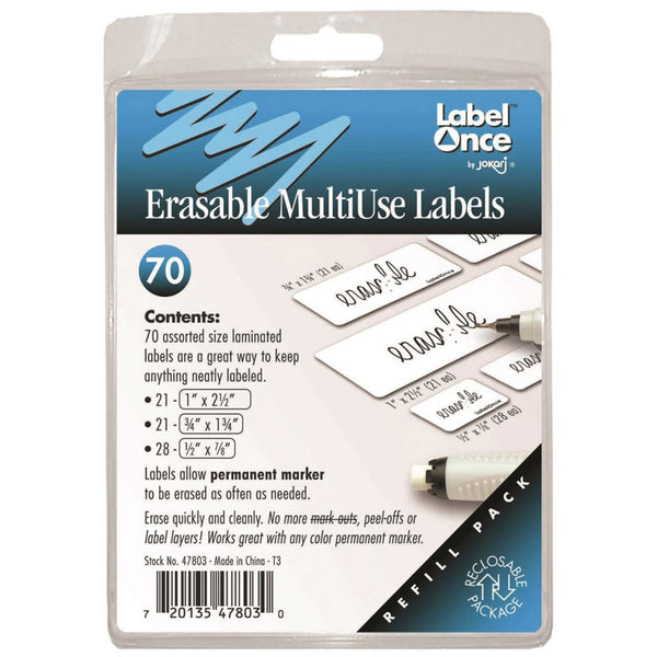 Erasable Multi-Use Labels 70pk