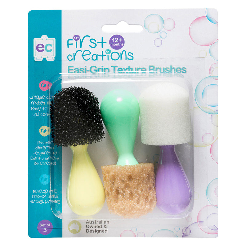 First Creations Easi-Grip Texture Brushes 3pcs