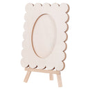 Wooden Wavy Photo Frame and Easel 5pcs (11x15cm)