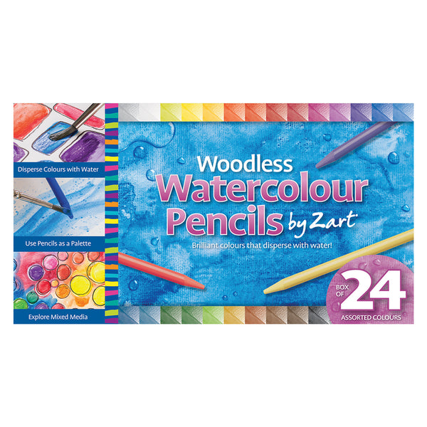 Zart Woodless Watercolour Pencils 24pcs