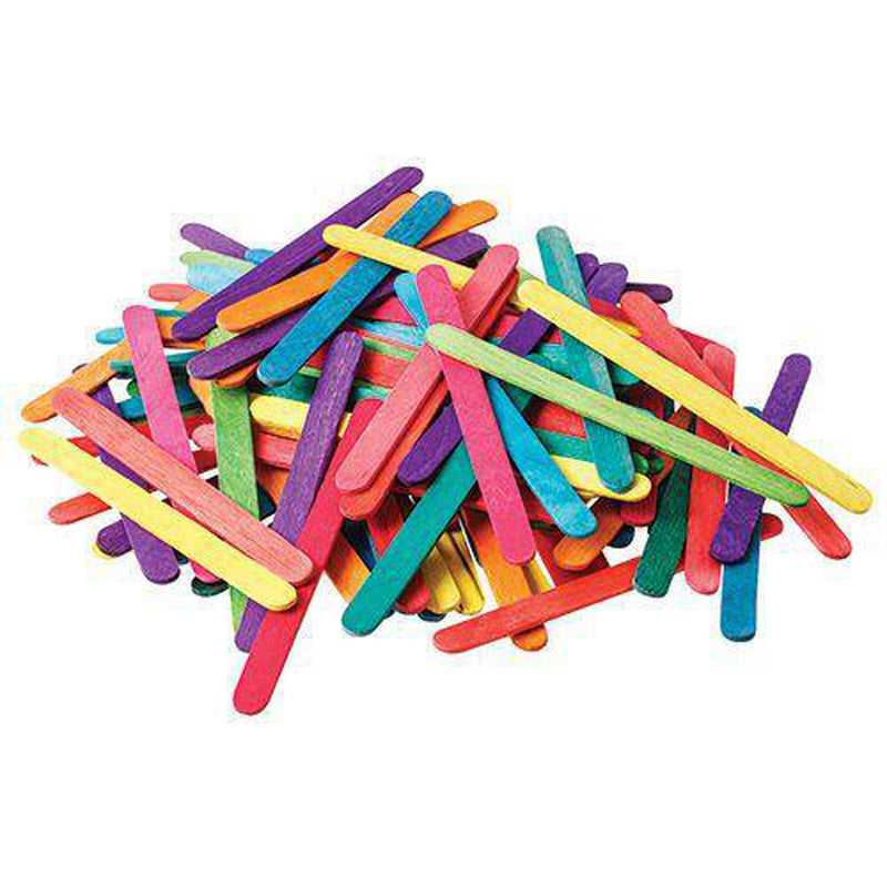 Creative School Supply Coloured Wooden Popsticks 500pk