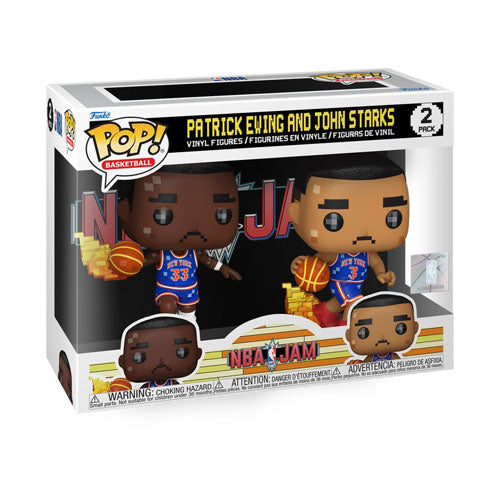 NBA Knicks Patrick Ewing & John Starks 8-Bit Pop! Vinyl 2pk