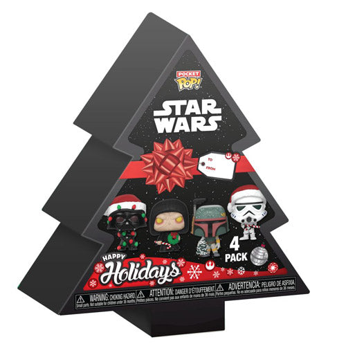 Star Wars Holiday Tree Box Pocket Pop! 4-Pack