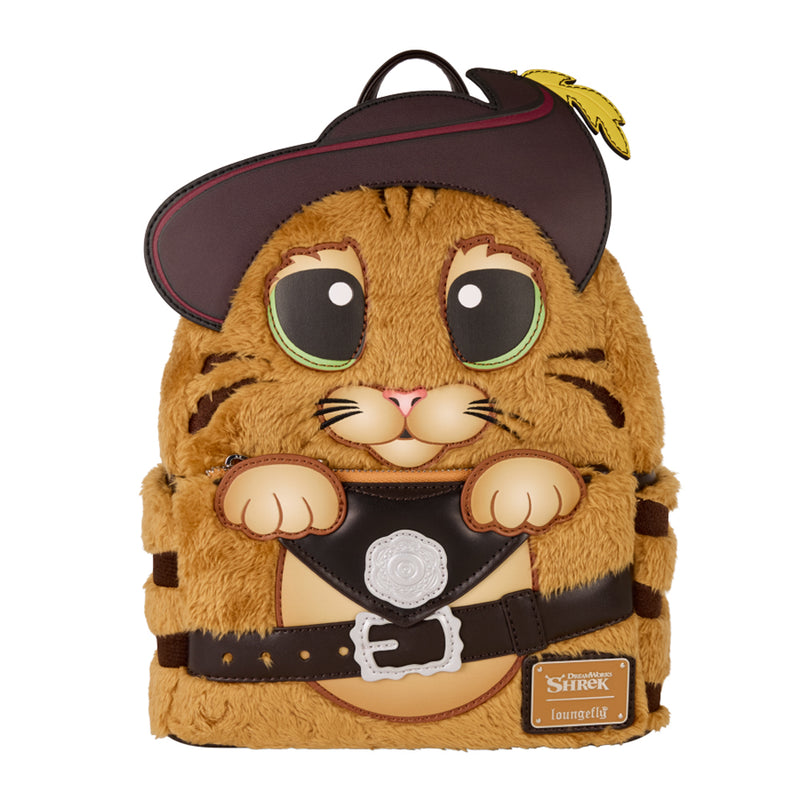 Shrek Puss In Boots Cosplay Faux Fur Mini Backpack