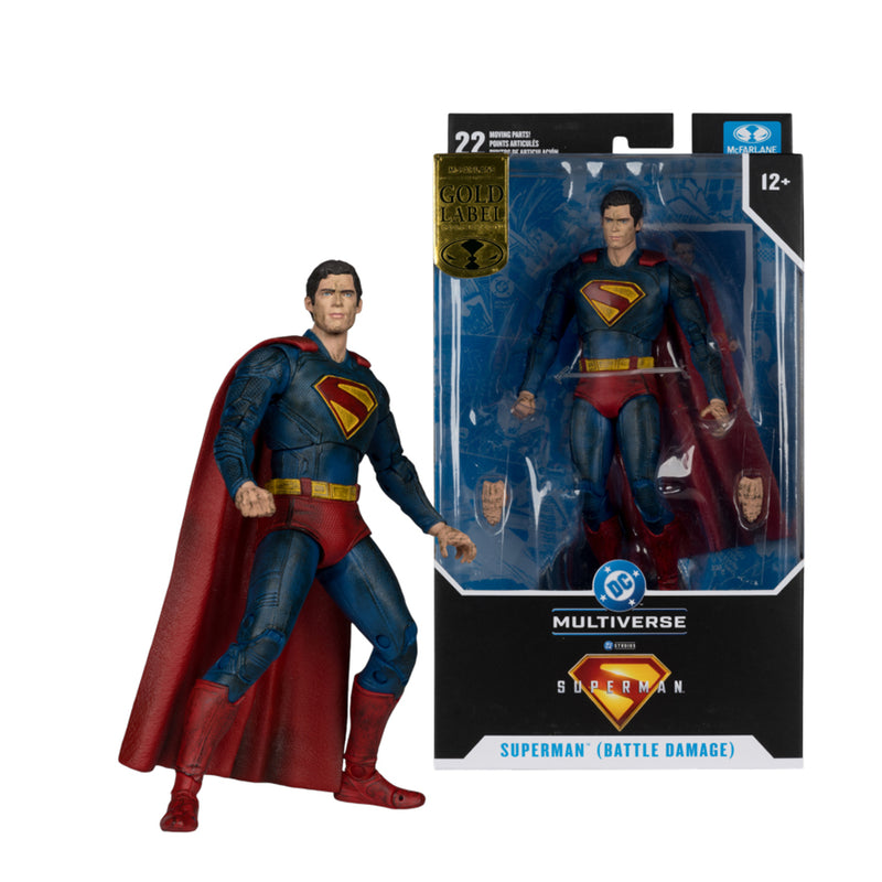 Superman Battle Damage Gold Label 7" Figure
