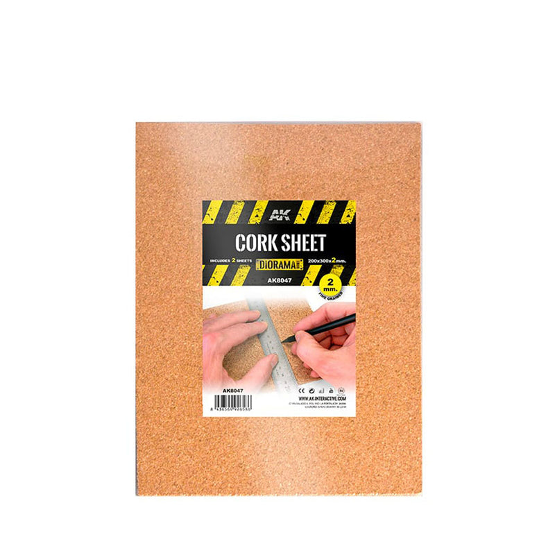 AK Interactive Fine Corned Cork Sheets 200x300mm