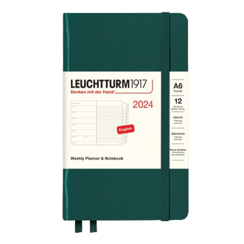 2024 A6 Week Pocket Planner & Notebook m/ hefte