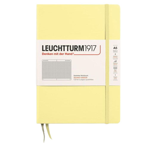 Leuchtturm Hardcover Squared Notebook A5 (Yellow)