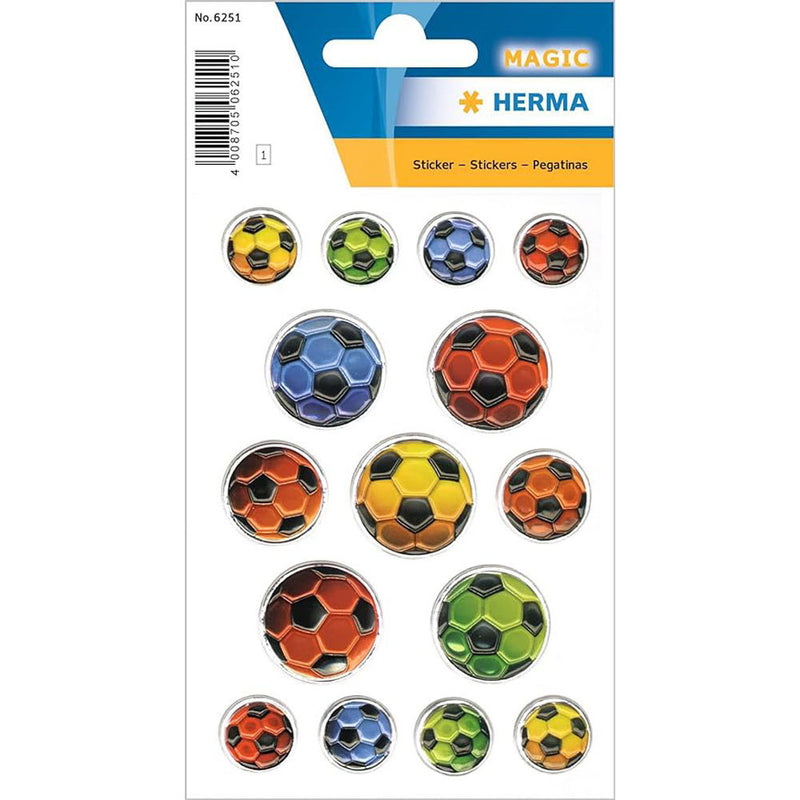 Herma Decor Coloured Soccer Balls Embossed Sticker