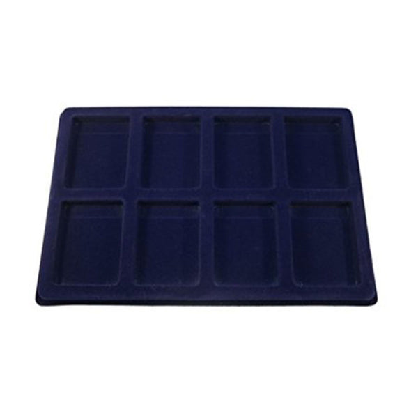 Leuchtturm Square-Spaced 8 Slab Coin Tray L 2pk