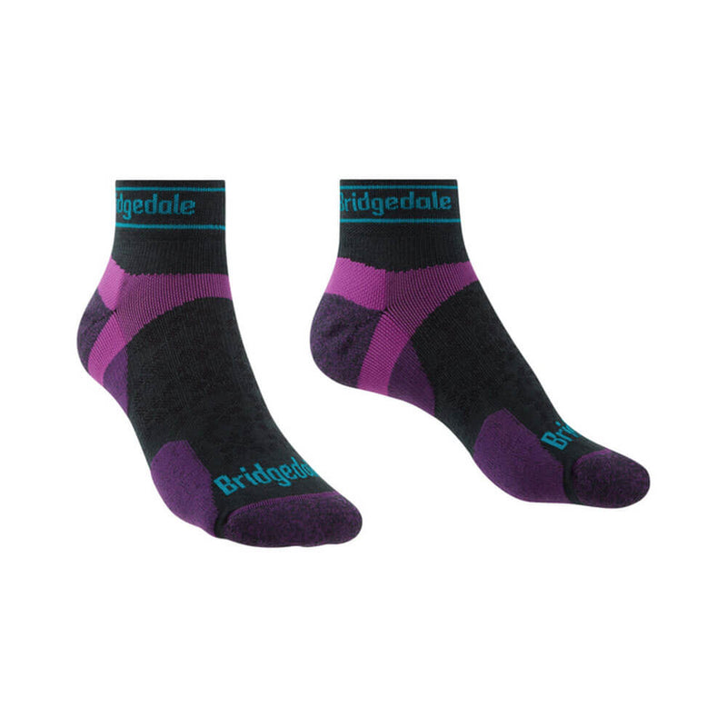 Kvinners Merino Sport lave sokker (lilla)