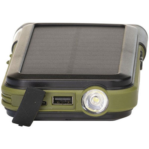 FM Radio Wireless Charger Solar Power Bank 20,000mAh