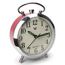 Rund metall skinnende ramme vekkerklokke