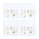 Blooming Lovely Set of 4 Floral Glass Coasters
