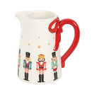 Nutcracker Ceramic Flower Jug with Bow