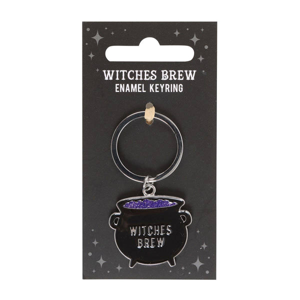 Witches Brew Cauldron Metal Keyring