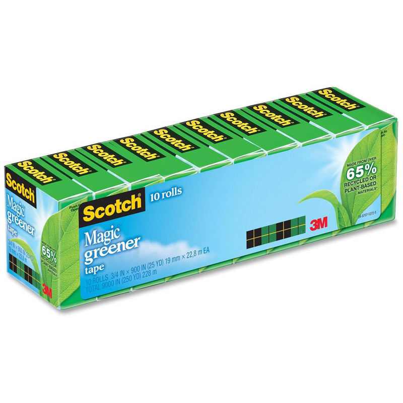 Scotch Magic Greener Tape Boxed 19mmx22.8m 10pk (Clear)