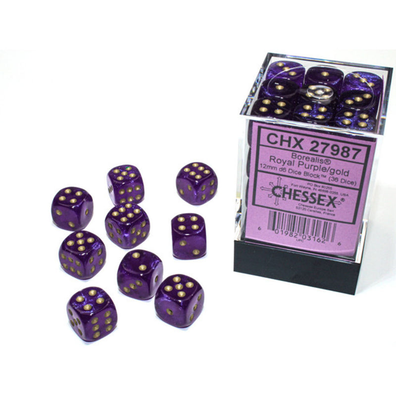 Borealis chessex 12mm d6 luminary terningblokk