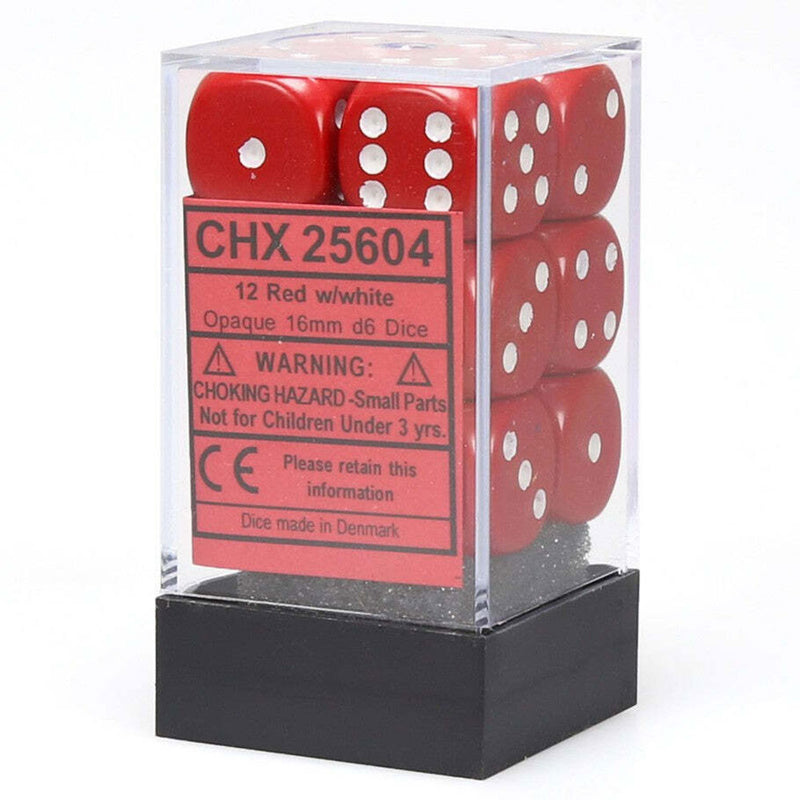 Chessex 16mm D6 ugjennomsiktig terningblokk