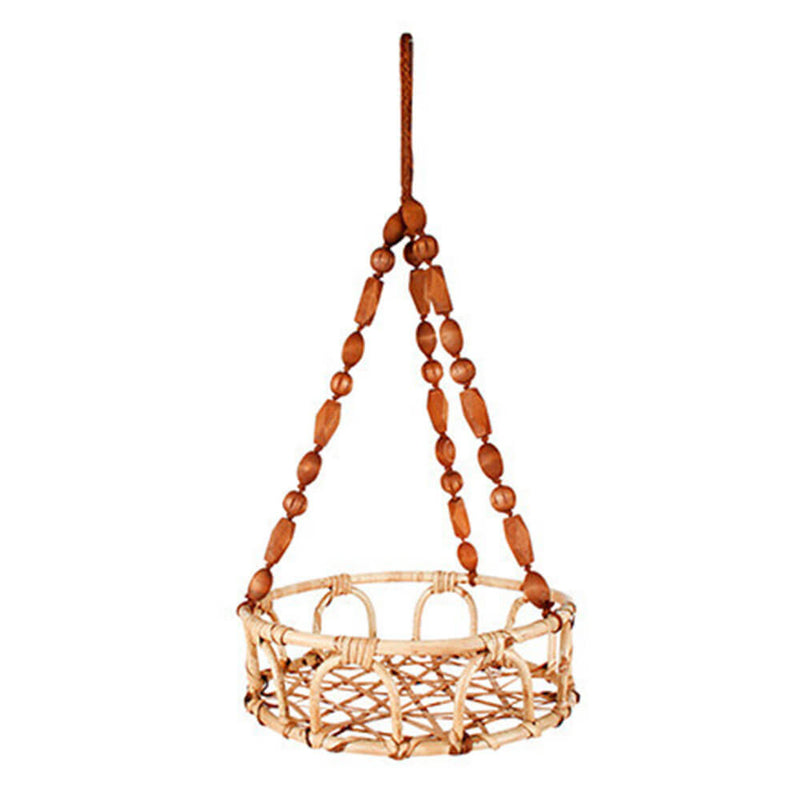 Luna Rattan og Perle Hanging Basket Pot