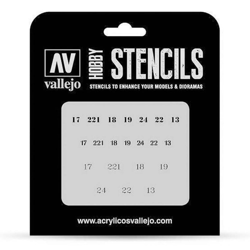 Vallejo -sjablonger AFV -markeringer