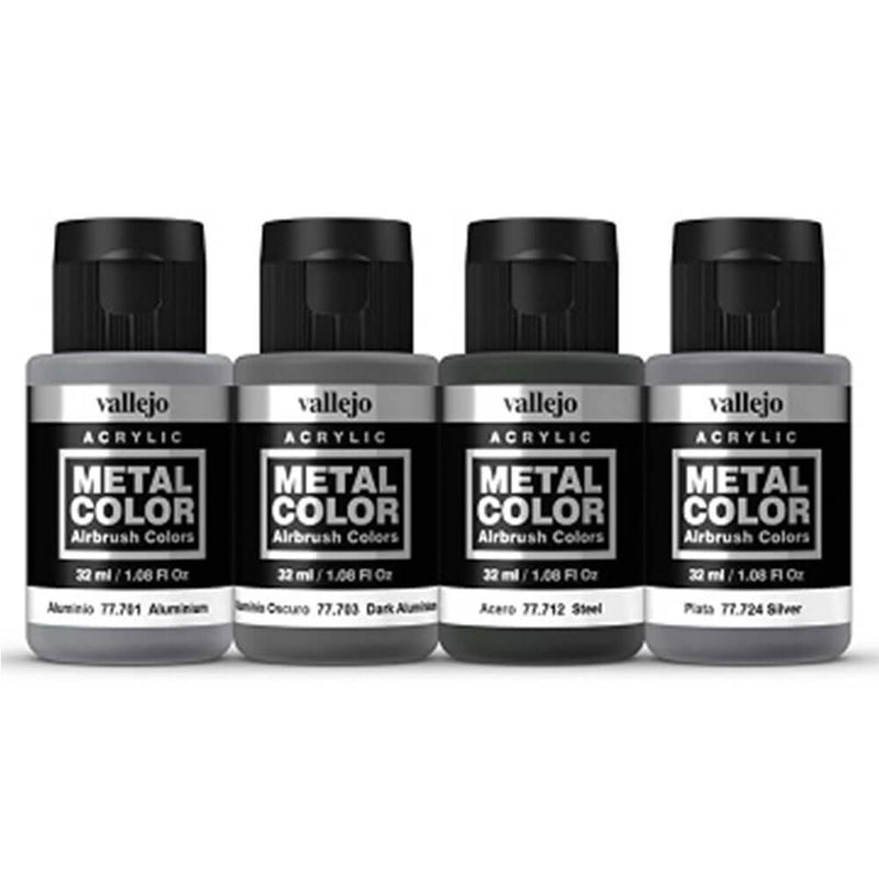 Vallejo Metal Color 4pcs Akrylmalingssett