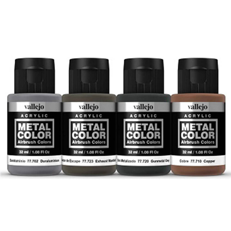 Vallejo Metal Color 4pcs Akrylmalingssett