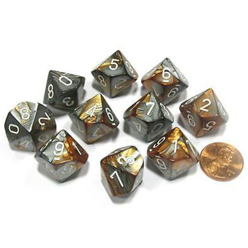 Chessex D10 Polyhedral 10-die Gemini Set