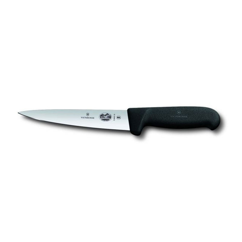 Victorinox sveitsisk fibrox spiss skiver kniv (svart)