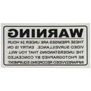 Overvåknings advarselsklistremerke