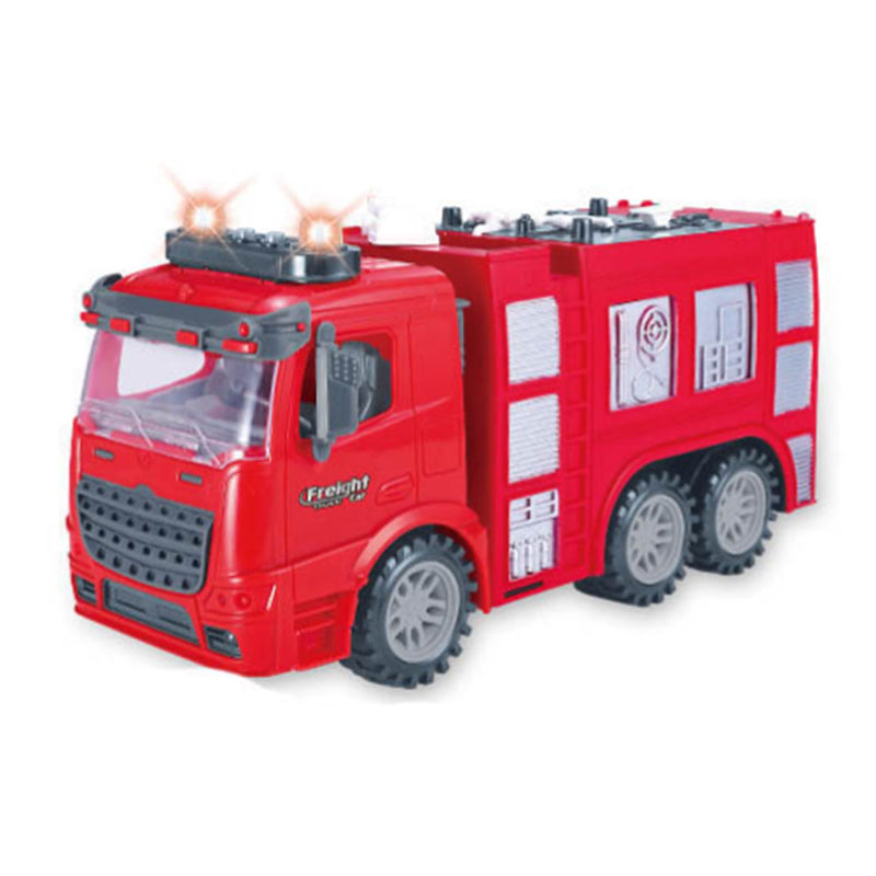 Friksjonsdrevet brannmotorbil med lys og lyd