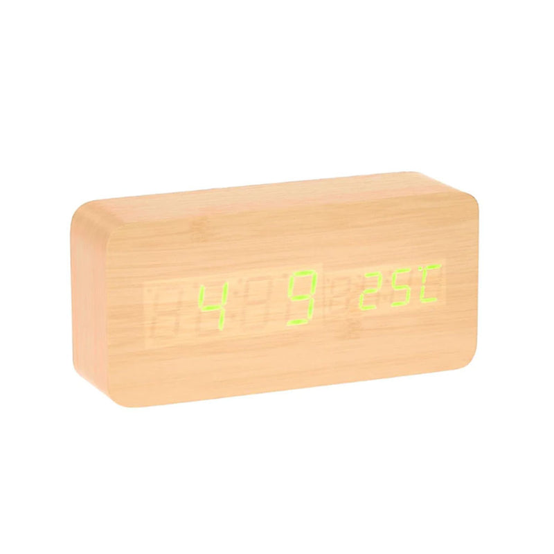 LED Cuboids Table Clock w/ Temperatur Display