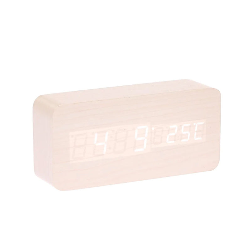 LED Cuboids Table Clock w/ Temperatur Display