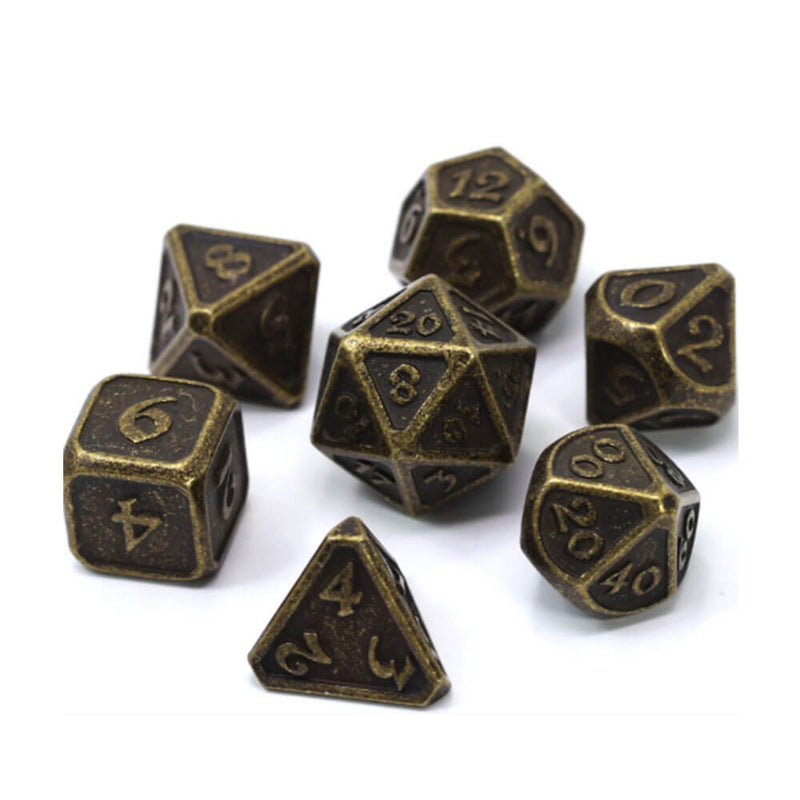 Terningmetall sett polyhedral mythica