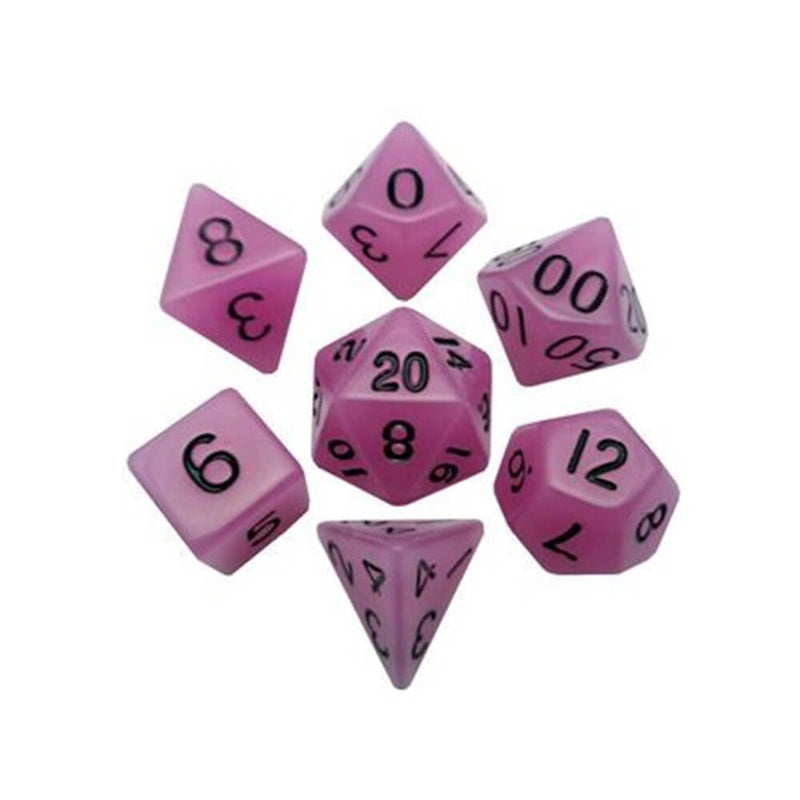 MDG Acrylic Dice Set Glow in the Dark