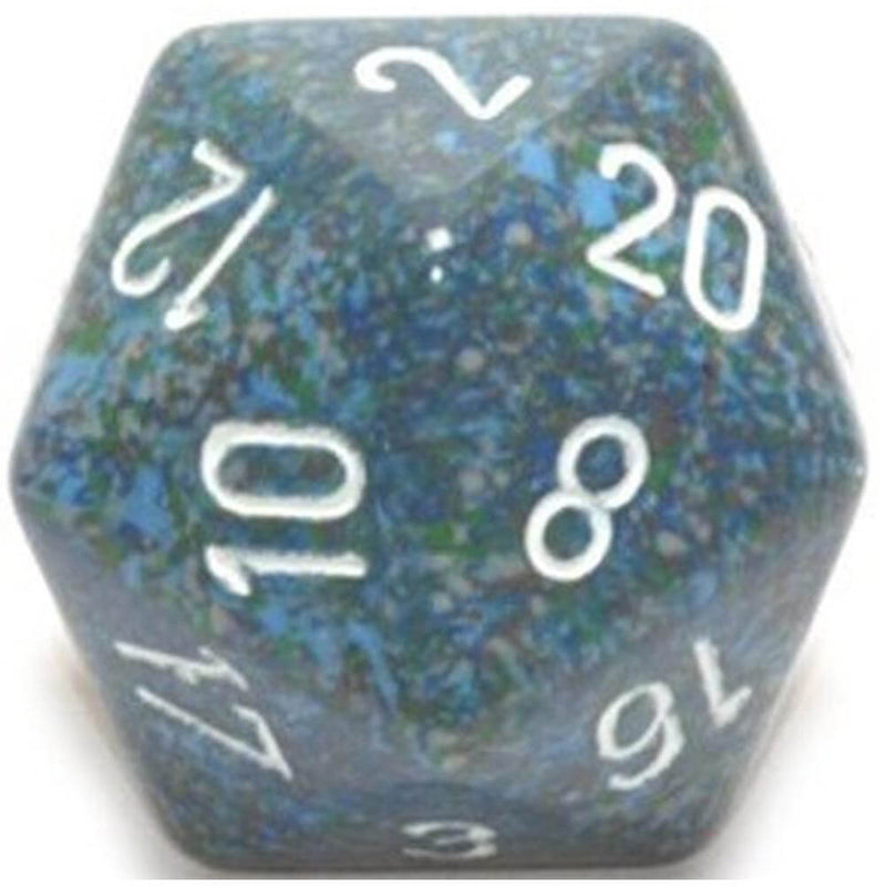 D20 terninger flekkete (34mm)