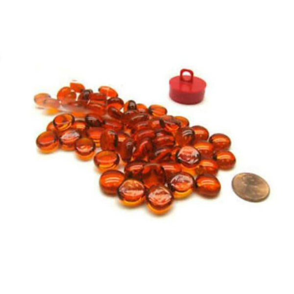 Gaming Stones Crystal Orange Glass Stone 5 1/2" Tube