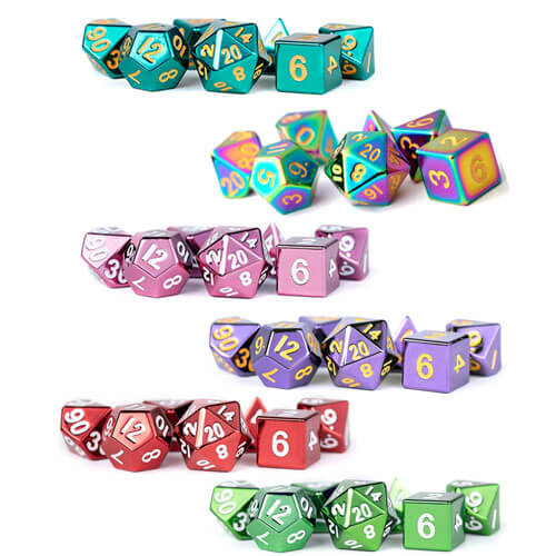 MDG Metal Polyhedral Dice Set