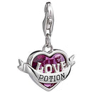 Harry Potter Silver Love Potion Charm with Crystal