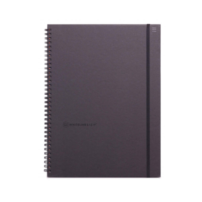 Whitelines Spiral Notebook A4 Black 160 Side