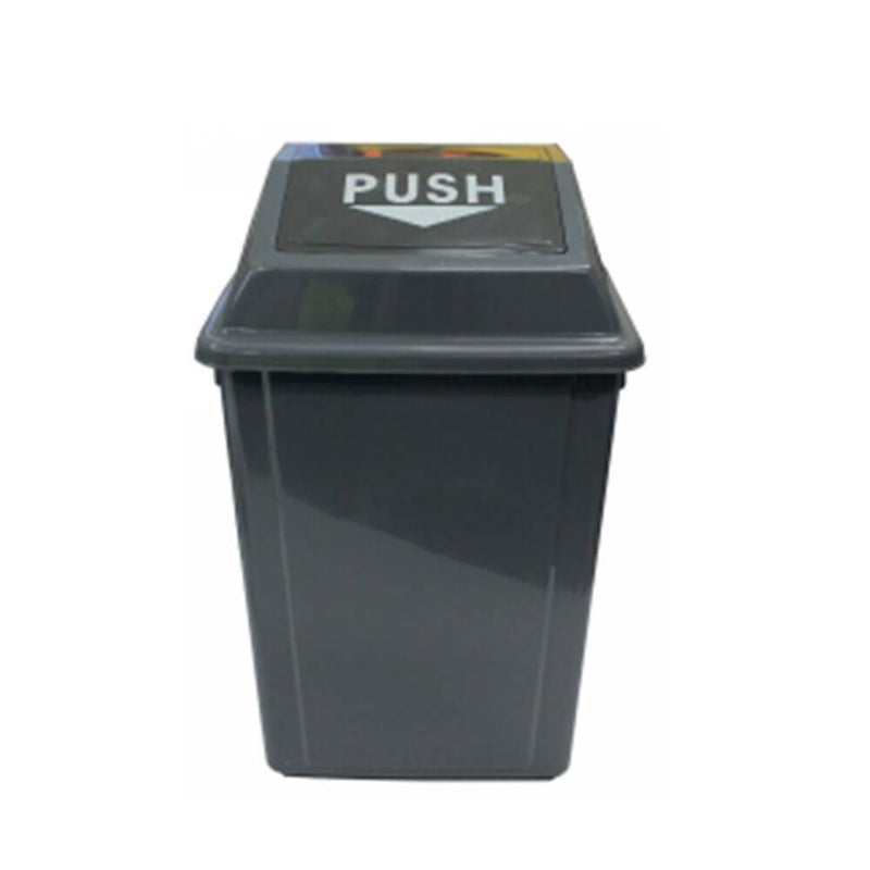 Cleanlink søppelkasse med kulelokk (grå)