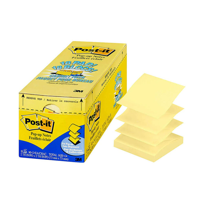Pop-up Notes Post-It Cabinet Pack 76x76mm (18pk)