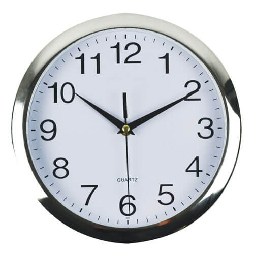 Italplast Round Clock Chrome Frame