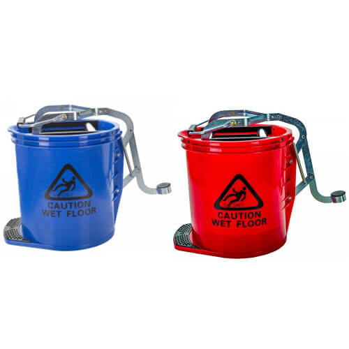 Cleanlink Heavy-duty Metal Wringer Mop Bucket 16L