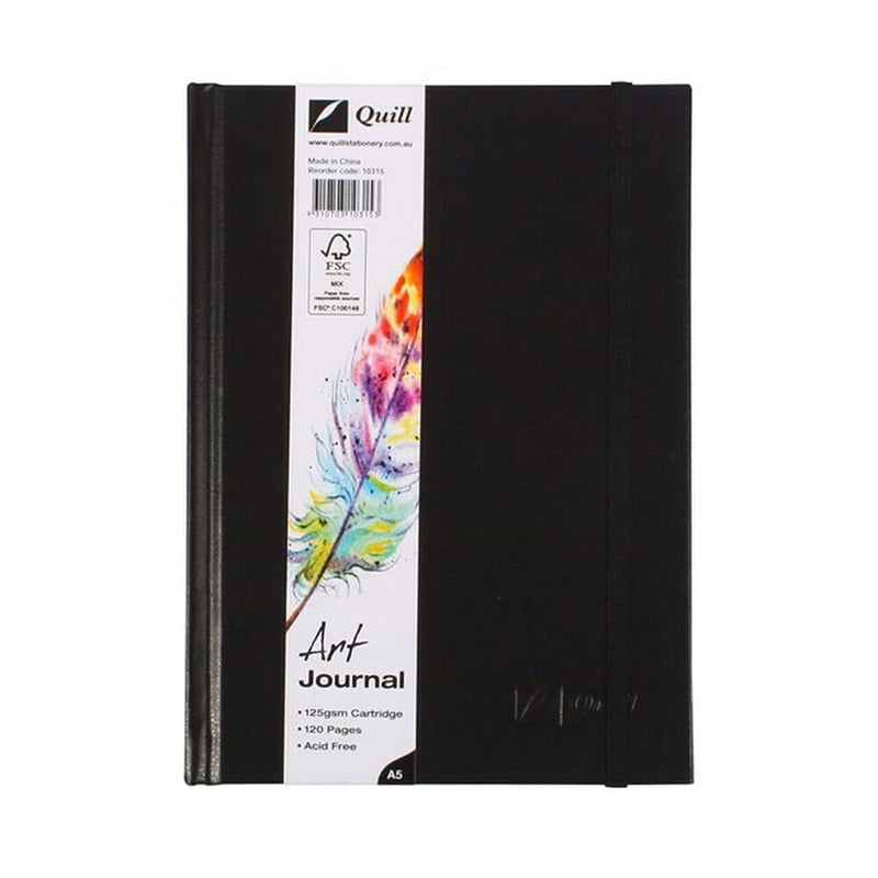Quill Hard Cover Elastic Closure Art Journal 60 Blader
